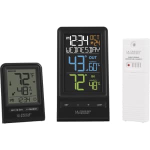 La Crosse Technology Color Temperature & Humidity Station with Bonus Display: $48