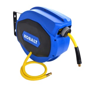 Kobalt Retractable Reel w/ 3/8" x 50-Foot Hose: $60