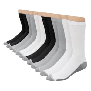 Hanes Men's Max Cushioned Moisture-Wicking Crew Socks 12-Pack: $14.98 Hanes Men's Max Cushioned Moisture-Wicking Crew Socks 12-Pack: $14.98