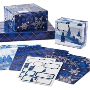 Hallmark Flat Wrapping Paper Sheets w/ Gift Tag Seals: $10.37