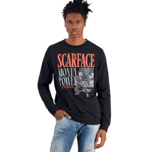 Hybrid Men's Scarface Miami Regular-Fit Fleece Sweatshirt: $9.96