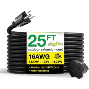 GoGreen Power 16/3 25-Foot Heavy Duty Extension Cord: $8.01