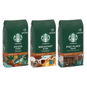 Starbucks Medium Roast Ground Coffee 12-oz. Bag Variety 3-Pack: $15 via Sub & Save Starbucks Medium Roast Ground Coffee 12-oz. Bag Variety 3-Pack: $15 via Sub & Save