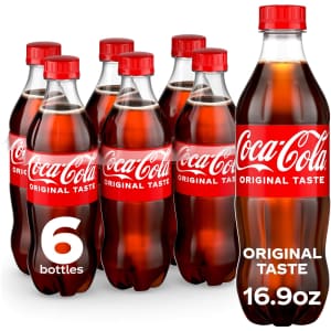 Coca-Cola Classic Soda 16.9 fl. oz. Bottle 6-Pack: $4