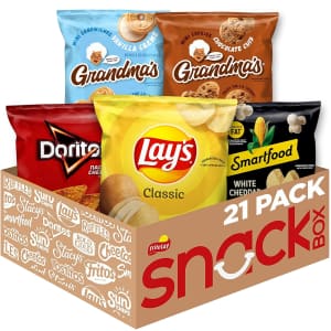 Frito Lay Frito-Lay Chips & Cookies, Smartfood, and Grandma's 21-Count Variety Pack: $13 via Subscribe & Save