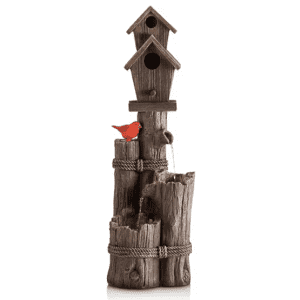 35" 3-Tier Birdhouse Water Fountain: $74