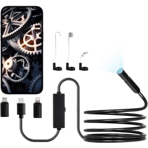 Vevor 10-Foot 1920p HD Endoscope Camera w/ Light: $11.39