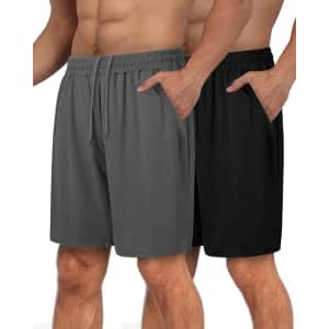 Men's Gym Basketball Shorts 2-Pack: $10