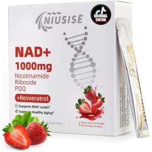 Niusise 1,000mg NAD+ Liquid Supplement 30-Count Packets: $5.49