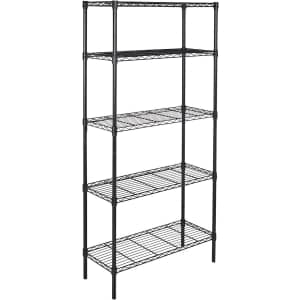 Amazon Basics 5-Shelf Adjustable Steel Wire Shelving: $46