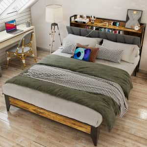 Behost Queen Platform Bed Frame: $130