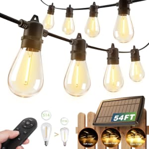 addlon 54-Foot Solar String Lights: $25