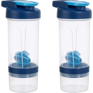 Amazon Basics 20-oz. Protein Shaker Bottle 2-Pack: $7
