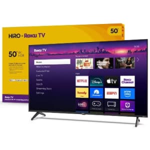 Hiro 50" 4K HDR Smart Roku TV: $160 Hiro 50" 4K HDR Smart Roku TV: $160