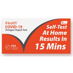 iHealth COVID-19 Antigen Rapid Home Self-Test Kit 2-Pack: $16