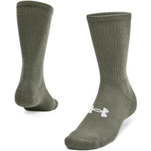 Under Armour Men's Tactical Boot Socks: $8.40 w/ Prime