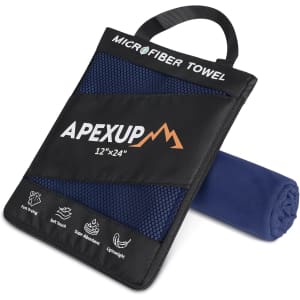 Apexup 24" x 12" Microfiber Travel Towel: 4.89 Apexup 24" x 12" Microfiber Travel Towel: 4.89