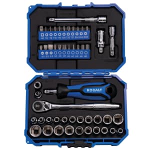 Kobalt 50-Piece SAE and Metric Polished Chrome Mechanics Tool Set: $20 Kobalt 50-Piece SAE and Metric Polished Chrome Mechanics Tool Set: $20