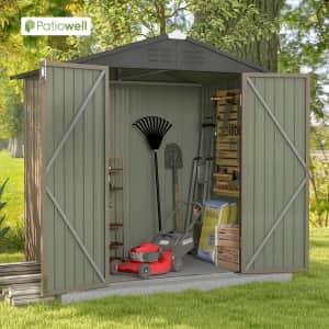 Patiowell 6' x 4' Metal Garden Tool Shed: $182