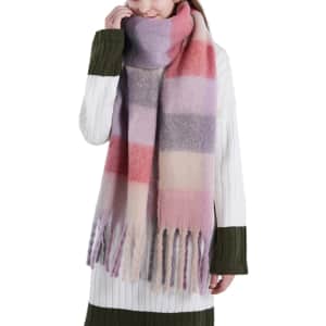 Shohoku Chunky Plaid Scarf Coloured Checked Scarf: $8.99