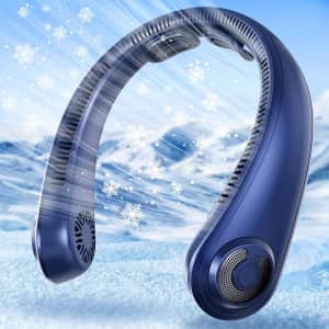 Auiiah Portable Lightweight Rechargeable Neck Fan: $9.99