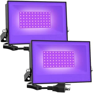 Onforu 2 Pack 30W LED Black Lights for Halloween Party: $17 w/ Prime