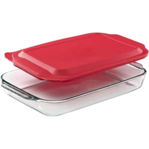 Pyrex 3-Quart Glass Baking Dish w/ Lid: $14