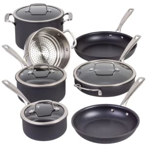 Cuisinart 11-Piece Hard Anodized Nonstick Cookware Set: $99 Cuisinart 11-Piece Hard Anodized Nonstick Cookware Set: $99