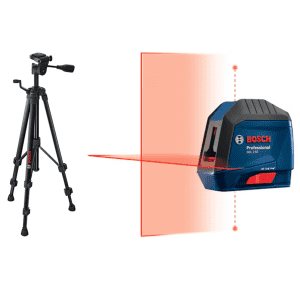 Bosch 40-ft. Self-Leveling Cross-line Laser Level w/ 61" Extendable Aluminum Tripod: $79