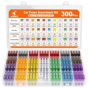 300-Piece Car Fuse Assortment Kit: $14