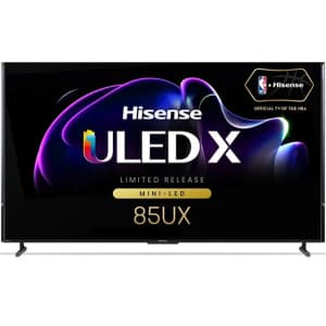 Hisense 85UX 85" Mini-LED ULED 4K Google Smart TV: $1,599