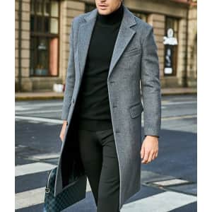 Men Overcoat Long Trench Coat: $19