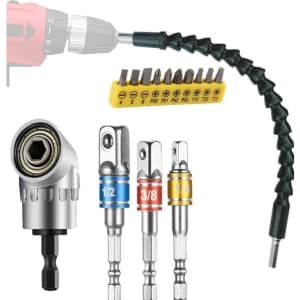 Flexible Drill Extension Hex Shank Drill Nut Driver Bit Set: $7