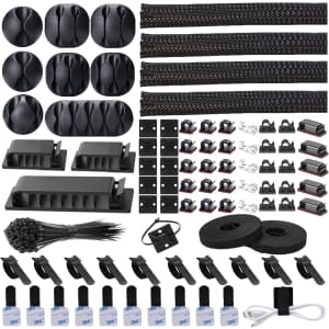 192-Piece Desk Cable Management Kit: $16 192-Piece Desk Cable Management Kit: $16