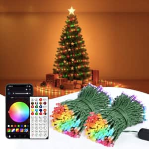 Yulinkco 66-Foot Christmas Sparkle String Lights: $29.99