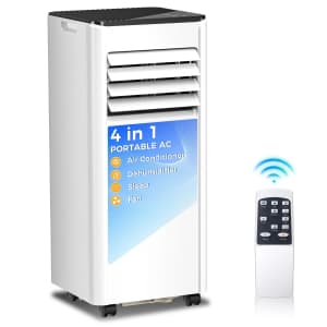 KissAir 8,000-BTU 4-in-1 Portable Room Air Conditioner: $189.99