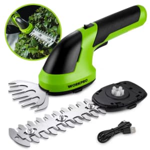 WorkPro 7.2V 2-in-1 Handheld Hedge Trimmer: $24