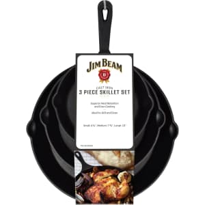 Jim Beam 3-Piece Cast Iron Skillets: $27.99