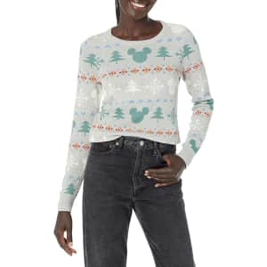 Amazon Essentials x Disney Women's Crewneck Sweater: $8 to $9