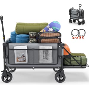 YitaHome 150L Heavy-Duty Collapsible Utility Wagon: $47.99