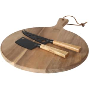 Gibson Home Gracious Dining 3-Piece Charcuterie Serving Board & Knife Set: $13.30