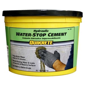 Quikrete 10-lb. Rapid Setting Hydraulic Water Stop Cement: $14