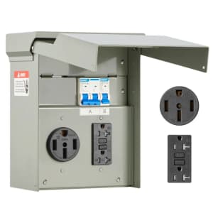 Vevor 20A + 50A Temporary Power Outlet Panel. It's a $4 drop (register to get this price; it's free to register) and the lowest price we could find.