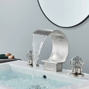 Widespread Bathroom Faucet w/ Dual Crystal Handles: $36.79 Widespread Bathroom Faucet w/ Dual Crystal Handles: $36.79