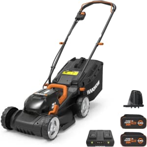 Worx 40V PowerShare Cordless 14" Lawn Mower Kit w/ Mulching: $129