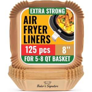 Air Fryer Paper Liner 125-Pack (Square or Round): $9.98
