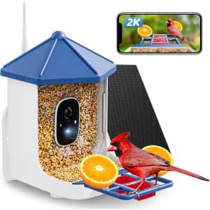 Solareye Solar Bird Feeder with 2K Camera: $60