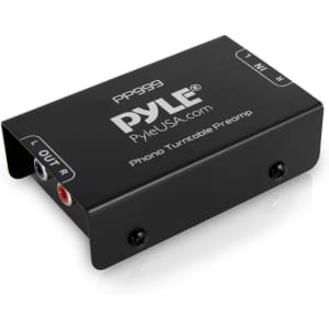 Pyle Mini Phono Turntable Low-Noise RCA Preamp: $16.86