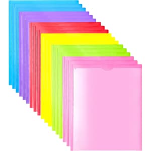 Makhistory 18-piece Heavy Duty Plastic Folders: $18.19