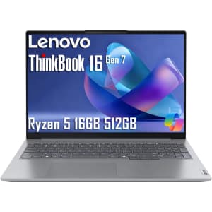 Lenovo ThinkBook 16" Gen 7 Laptop: $495.99 Lenovo ThinkBook 16" Gen 7 Laptop: $495.99